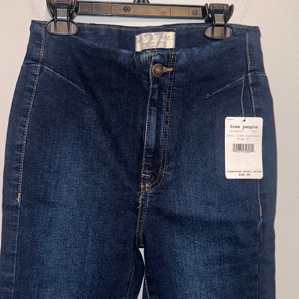NWT We the Free Feel Like Sunshine High-Waisted Raw Hem Skinny Jeans